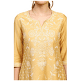 thumbnail image 2 of Biba Rangriti Indian Ethnic Kurta Pants Set (Festive Glam 22451), Yellow, Size 32, 2 of 5