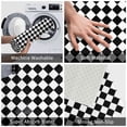 thumbnail image 4 of Non Slip Door Mat, Square Black White Plaid Fast Drying Bath Tub Mats, Absorbent Bathroom Rugs Entrance Welcome Mat, Bath MatS for Tub, Floor, Home, Kitchen, Hotel,16x24in, 4 of 6
