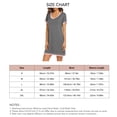 thumbnail image 6 of Night Shirts Short Sleeve V Neck Colour Blocking Casual Comfortable Pajamas for Women Grey L, 6 of 6
