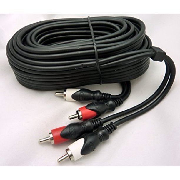 rca shielded stereo male to male jumper cable 25' ca39 Walmart