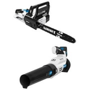 HART 20-Volt 12-Inch Battery Powered Chainsaw with Turbo Fan Blower Kit
