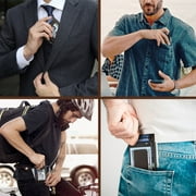 Men's Leather Money Clip, TSV RFID Blocking Wallet, Slim and Magnetic Card Holder, Minimalist Card Case, Coffee