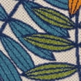 thumbnail image 4 of Nourison Aloha Floral Leaf Flatweave High-Low Indoor Outdoor Round Rug Multicolor 710 x 7'10", 4 of 11