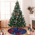 thumbnail image 7 of Lsque Red White Blue Fireworks Print Christmas Tree Skirt, Tree Skirt with Ties or Velcro, Perfect for Holiday Decorations, Halloween, and New Year-36", 7 of 7
