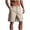 Khaki, variant on Cargo Shorts for Men Elastic Waist Zipper Casual Solid Shorts with Pocket Short Pants Khaki XL
