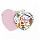 thumbnail image 1 of Cuba Landscap animales bandera nacional Bolsa de viaje Mirror maquillaje corazón rosa, 1 of 4