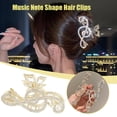 thumbnail image 2 of TQEHS Pinza para el pelo con forma de nota musical, elegante pinza para el pelo con forma de nota musical, pinza para el pelo con forma de hada, purpurina, diamantes de imitación, pinzas para el pelo, 2 of 5