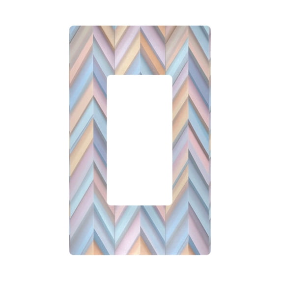 Yayeee Rocker Switch Wall Plate 1-Gang 4.6"x2.9" Home Decorative Outlet Cover, Purple Geometric