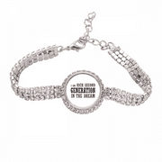 Rich Second Generation Art Deco Fashion Tennis Chain Anklet Bracelet Diamond Jewelry