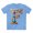 Carolina Blue, variant on Letter F Graphic Design Tee Unisex 100 Cotton With Antique Gold Letters Artwork T-Shirt