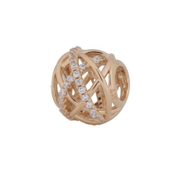 PANDORA Authentic PANDORA Charm 14K Gold Galaxy with Clear CZ