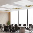 thumbnail image 3 of 4 Pack Sunflowers Fluorescent Light Covers for Ceiling Lights Summer Floral Plant Leaves Grey Wood Grain Painting Magnetic Ceiling Light Covers Overhead Light Filters for Office Classroom Home, 3 of 9