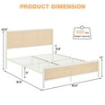 thumbnail image 2 of M optimized Full Queen Size Rattan Bed Frame with LED Light Headboard, Modern Style Bed Frame with Heavy-Duty Sturdy Steel Slat Support, No Box Spring Needed, 2 of 6