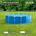thumbnail image 3 of INTEX Metal Frame 10ft x 30in Above Ground Swimming Pool Set w/ Filter Pump, 3 of 13