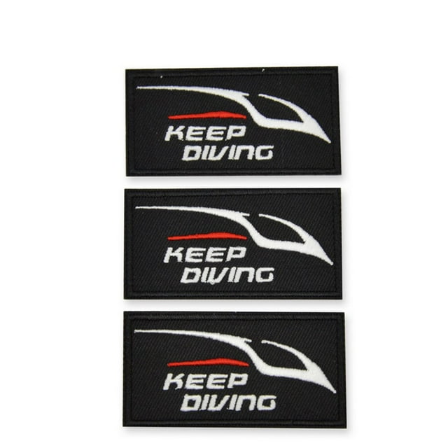 Mantenga el paquete de buceo de 3 planchas en parches Ropa Mochilas Piested Scuba Dive Spearfishing Bordado Etiqueta engomada Diver Tela Reparación Kit 3 Piezas Negro Advancent HA011221-03