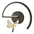 thumbnail image 2 of Apliques de ped nórdicos, luces de ped de miposa, lámpa de ped decorativa, accesorios de iluminación, iluminación pa cabecera, dormitorio, Negro a la derecha Colco Lámpara de aplique de pared, 2 of 8