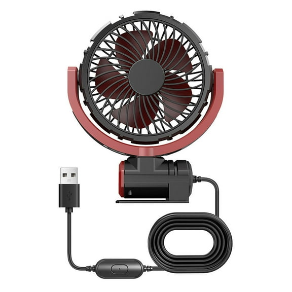 deevoka Portable USB Car Cooling Air Fan 8.2inch Tall Multifunctional 360 degree Rotatable