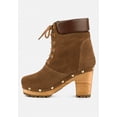 thumbnail image 4 of MAAYA Tan Handcrafted Collared Suede Boot, 4 of 7