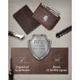 thumbnail image 2 of Slim Bifold Wallets For Men - Minimalist Leather Front Pocket RFID Card Holder Travel Thin Wallet With Pull Tab, 2 of 6