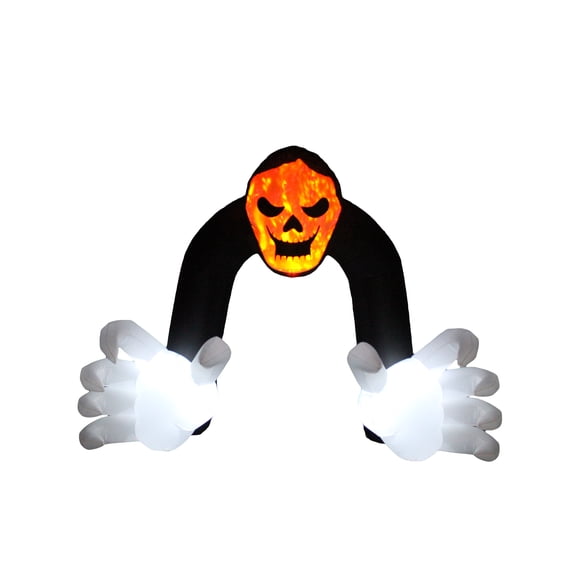 A Holiday Company 13ft Inflatable Halloween Archway with projection LED lighting, 9.5 ft Tall, Multi