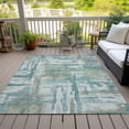 thumbnail image 5 of HomeRoots 629180 5 x 8 ft. Teal, Blue & Ivory Abstract Washable Transitional Indoor & Outdoor Rectangle Area Rug, 5 of 9