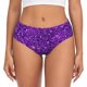 thumbnail image 1 of Fotbe Purple Glitter Calzones Estampados para Mujer – Ropa Interior de Algodón, Cómoda, Suave y Elástica-XX-Large, 1 of 6