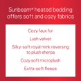 thumbnail image 4 of Sunbeam Jeté Chauffant Sherpa Royal Mink Night Fog, 4 of 4