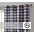 thumbnail image 2 of THD Cedar Buffalo Check Textured Light Filtering Grommet Lightweight Curtain Panels, Set of 2, 2 of 4