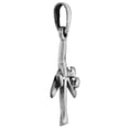 thumbnail image 2 of 1 1/4 inch Sterling Silver 4 Engine Jet Airplane Pendant Diamond-Cut Oxidized finish NO Chain, 2 of 3