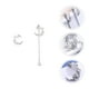 thumbnail image 5 of BRIGHTFUFU 1 par de aretes asimétricos para mujer con borlas, perlas, decoración de orejas, pendientes de estrella y luna (blanco), 5 of 8