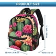 thumbnail image 2 of Cactus Cute Adjustable Shoulder Strap Backpack with Large Capacity, Printed Design, Lightweight, 2 of 6