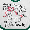thumbnail image 4 of Inktastic I Have Small Hands, but My Papas Wrapped Around My Little Finger Boys or Girls Baby Bib, 4 of 4
