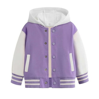 Toddler Baby Boy Girl Varsity Jacket Kids Contrast Color Baseball