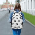 thumbnail image 6 of FORMRS Kids School Backpack Elementary Student Unisex Travel Bookbag with Reflective Stripes, Black Cartoon Cat Paw, 6 of 7