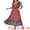 Red, variant on Plus Size Floral Ruffle Sleeve Beach Boho Maxi Dress 2X Red