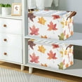 thumbnail image 2 of Yayeee Foldable Storage Basket for Shelves with Handles Waterproof Cloth Bins, White Autumn Leaves, 2 of 7