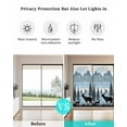 thumbnail image 4 of Window Privacy Film Farmhouse Deer Stained Glass Window Film Decorative Sun Block Window Cover Vintage Country Forest Mountain Wooden Window Clings Static Adhesive Sticker for Bathroom 17.7"x39.3", 4 of 7