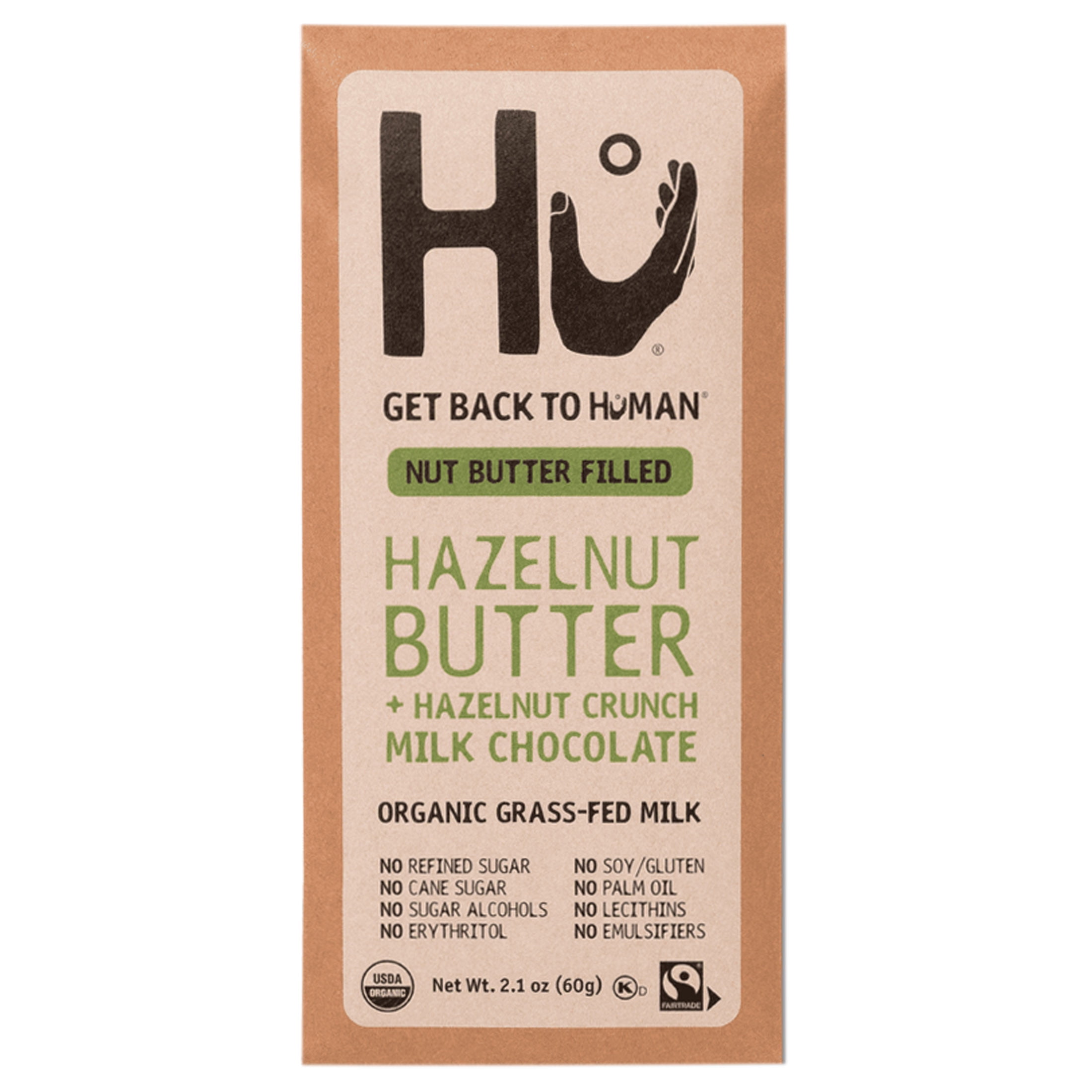 Hu Milk Chocolate Hazelnut Bar, Organic, 2.1 oz