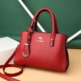 thumbnail image 3 of Bolso grande de cuero suave de moda, bolso de hombro, bolso para mamá de mediana edad, bolso de mano para mujer, 3 of 6
