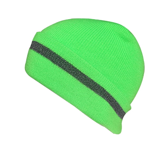 Qarigey Gorros de calavera para hombre, gorro de invierno con forro reflectante, gorro térmico multifunción a prueba de viento, gorros de protección Sombreros Verde neón Qarigey AP009592-05B