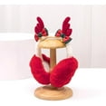 thumbnail image 4 of Gilbin Winter Warm Furry Reindeer Ear Warmer – Foldable Plush Christmas Earmuffs for Women, Men & Kids, 4 of 4