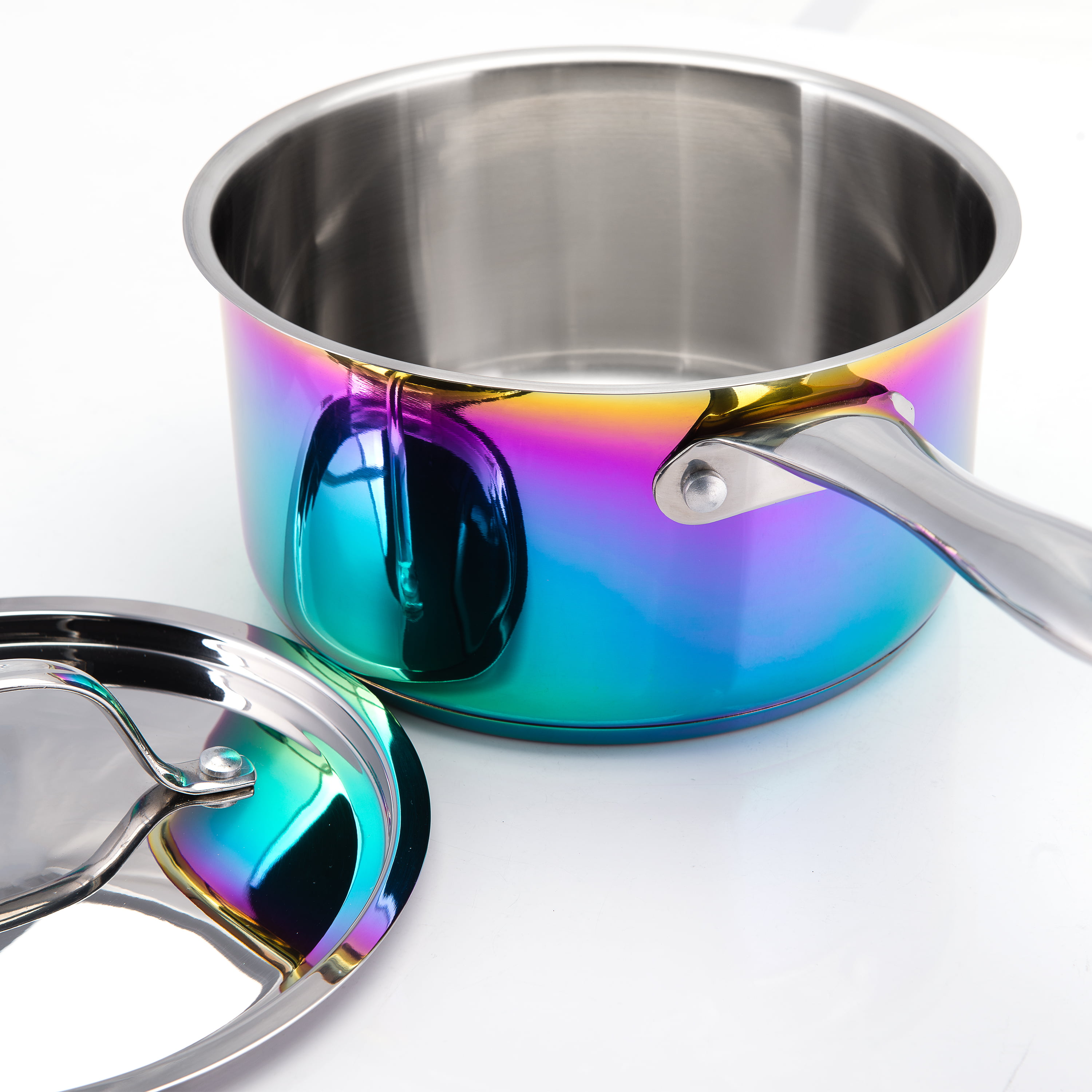 The Magical Kitchen Collection - Iridescent Rainbow Cookware Set - Premium  Heavy Duty Stainless Steel and Titanium Pots & Pans Set - Rust Proof,  Induction Stove & Oven-Safe (10 Piece) - Yahoo Shopping