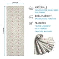 thumbnail image 2 of 74x26 Inch Yoga Towel, Sweat Absorbent Non-Slip Mat for Hot Yoga, Pilates & Fitness,Hummingbird Floral Vine Red White Pattern, 2 of 5