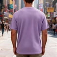 thumbnail image 5 of DPTALR Men's Waffle Knit Henley T-Shirt,Short Sleeve Casual Button Neck Top,Purple,Big Men's,Tall Men's L,Young Men's Shirts, 5 of 5