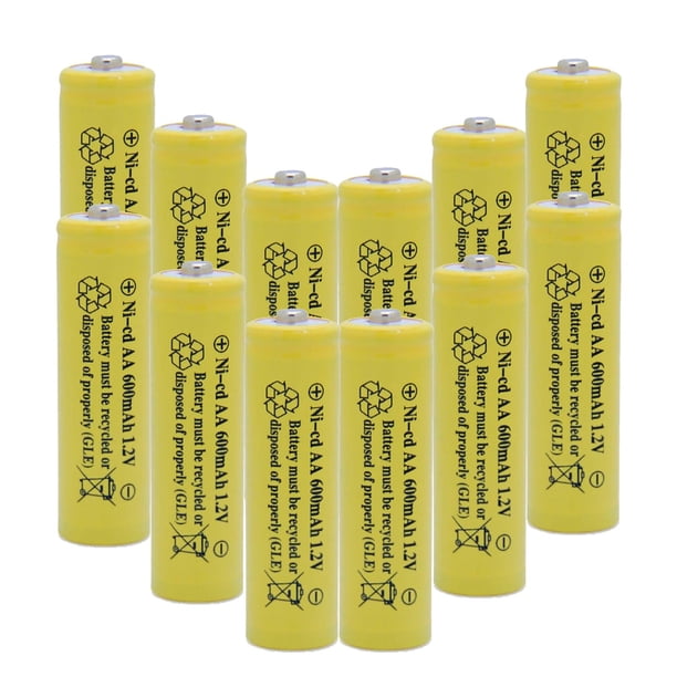 Pilas recargables QBLPOWER 1,2 V 600 mAh AA Ni-CD (paquete de 12)