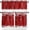 Red, variant on Christmas Kitchen Curtains and Valances Set, Rod Pocket Curtains Tier Farmhouse Window Curtains 24 Inch Length, Red Winter Pine Tree Silver Leaves Snowflake 3 Piece Kitchen Curtains Set