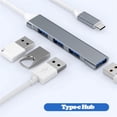thumbnail image 2 of AGW-928 - USB HUB TYPE C TO 4 PORT USB 2.0 AND USB 3.0 PORTS 390MB/S SILVER, 2 of 4