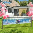 thumbnail image 3 of Frozen Happy Birthday Yard Banner - Vibrant outdoor and indoor party decorations with animated characters, perfect Christmas, Valentine's Day and Easter gifts, 3 of 8