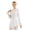 White, variant on Women Adult Ice Skating Leotard Dress Long Sleeves Round Neck Cutout Back Sheer Dance Dress White S