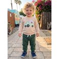 thumbnail image 6 of RUINIXCW Toddler Boy Fall Outfit Long Sleeve Crew Neck Pullover Sweatshirt and Pants, 6 of 7